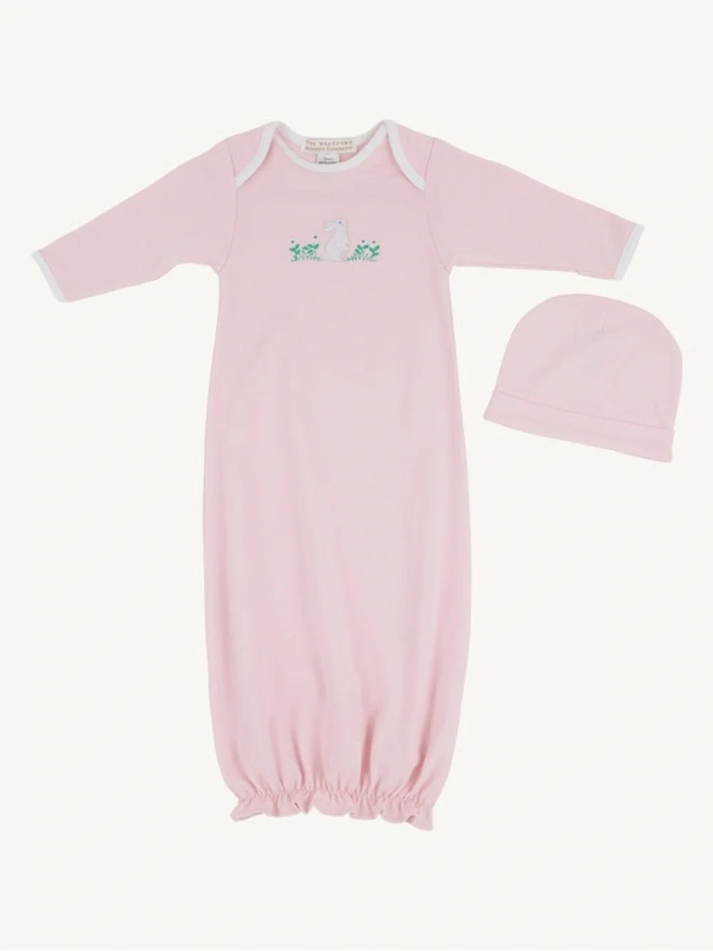NWOT TBBC Adorable Everyday Set - Palm Beach Pink with Bunny Embroidery, 0-3M